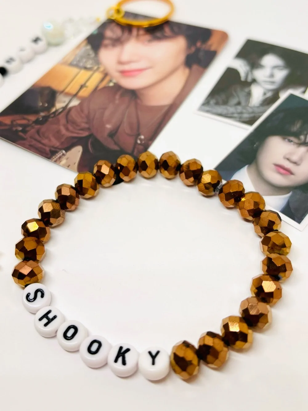 (5pcs) BTS SUGA YOONGI BRACELET KEYCHAIN STICKER PHOTOCARD BUNDLE